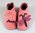 Lederpuschen Libelle rosa - personalisierbar